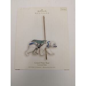 2007 Hallmark Grand Polar Bear Carousel Ride Series Keepsake Ornament NIB